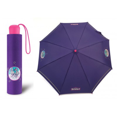 Dívčí skládací deštník Scout - Divocí koně