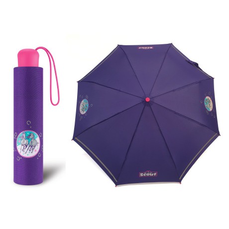 Dívčí skládací deštník Scout - Divocí koně