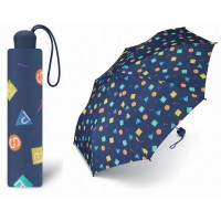 Esprit dětský skládací deštník - tmavě modrý s písmenky pro školáky