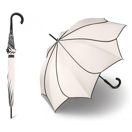 Dlouhý deštník Pierre Cardin - Sunflower bílý