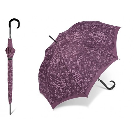 Dlouhý deštník Pierre Cardin - HYDRANGEA rose 82909