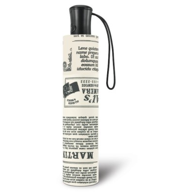 Happy rain, Mini AC  Newspaper 42283,  dámský automatický deštník