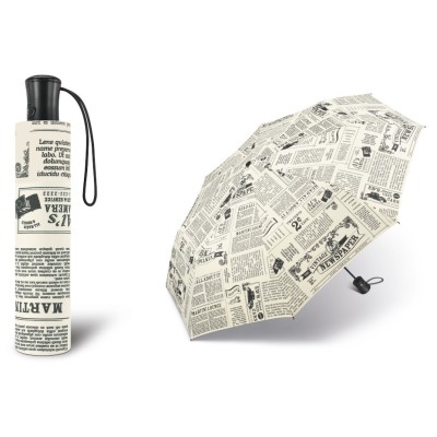 Happy rain, Mini AC  Newspaper 42283,  dámský automatický deštník